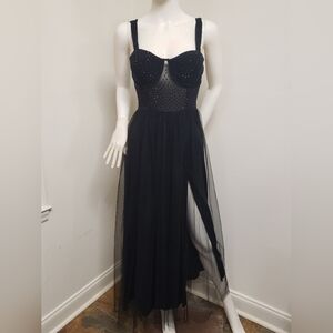 Windsor Black Studded Midi Dress